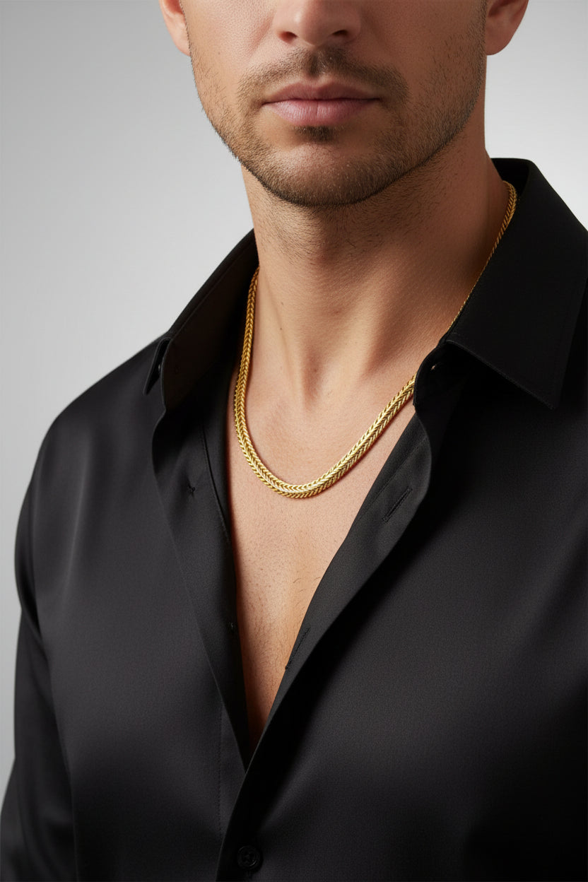 Yellow Gold Men´s Waterproof Chain\Necklace