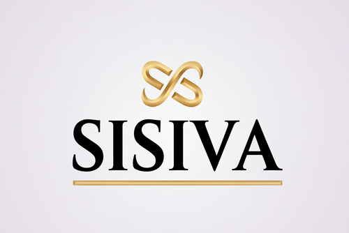 sisiva logo purple and champagne gold